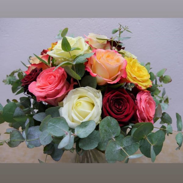 Blumenstrauß bunte Rosen-Angebot Bild 1